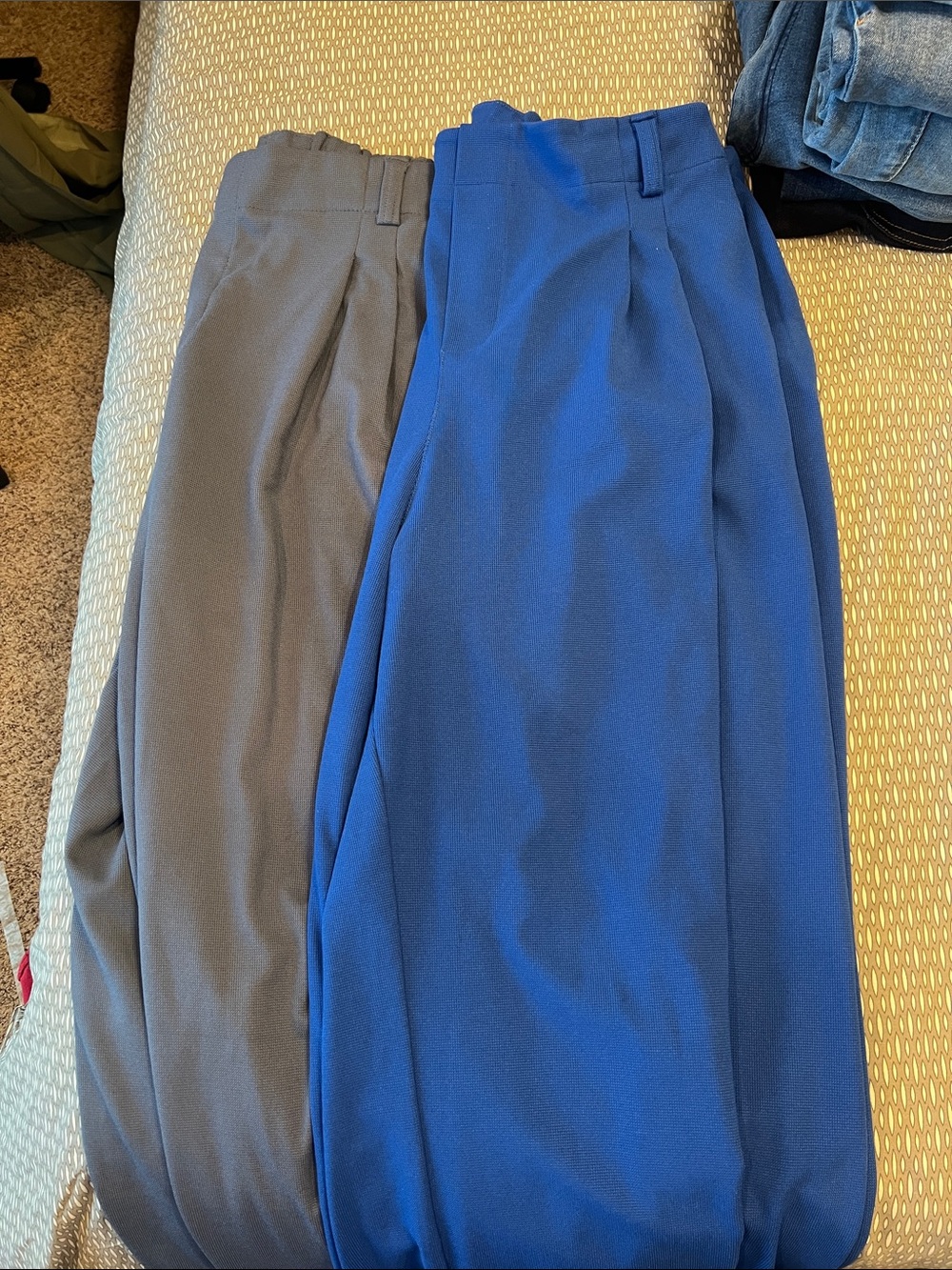 Halara high waisted waffle pant in Dark blue and Dusk Blue-Bundle